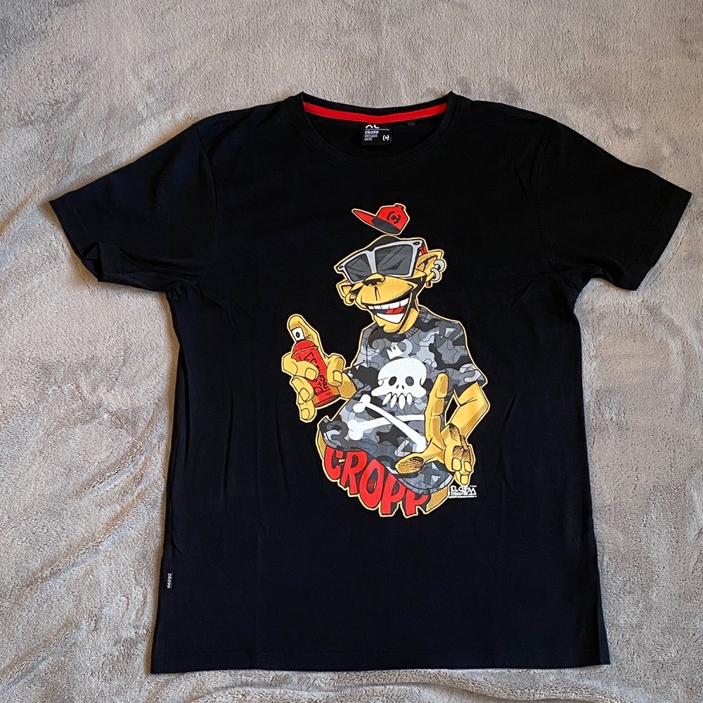 CROPP Graphic T-Shirt with Cartoon Design